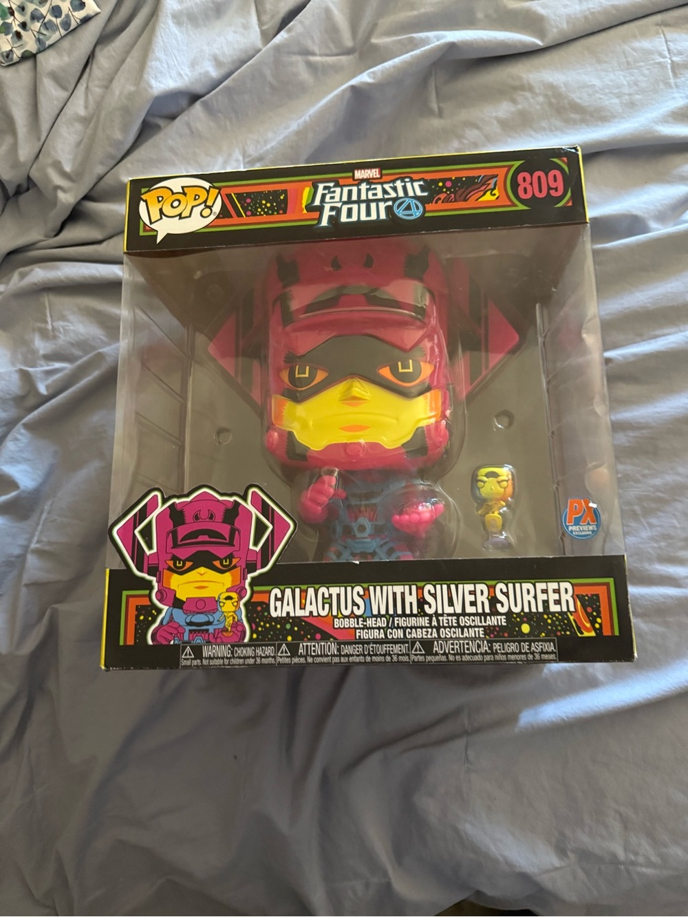 Funko Pop! Marvel Fantastic Four Galactus with Silver Surfer - Pink and Yellow